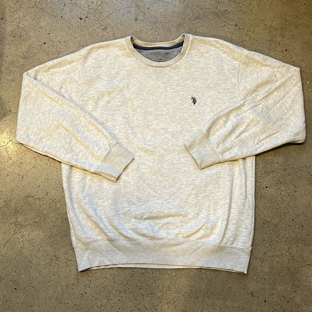 US Polo Assn. Luxery Feel Vintage Crewneck in heather grey
